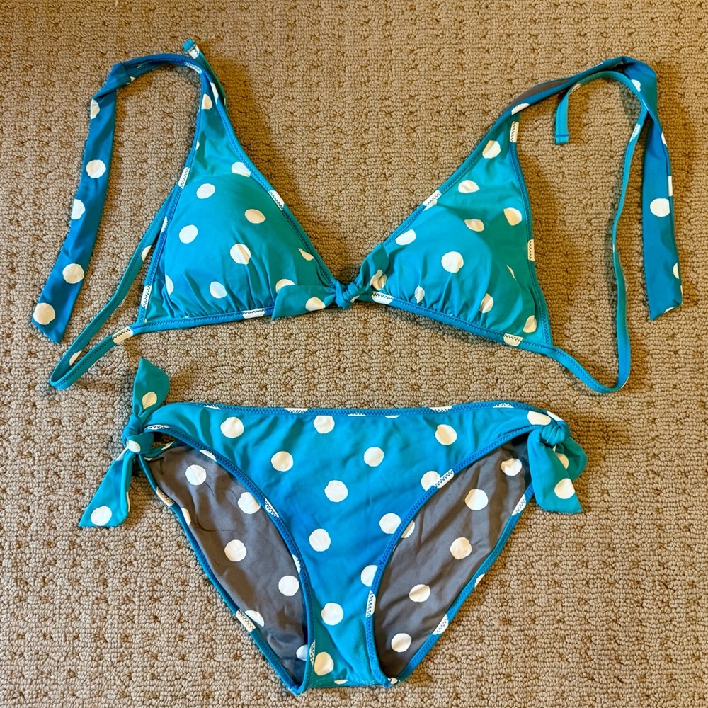 Tommy Bahama Blue Polka Dot Tie Bikini